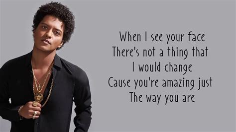 Lyrics: Bruno Mars 